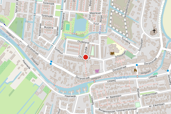 Brandweer-melding op Oudeland, Harmelen op 3 augustus, kaart-overzicht