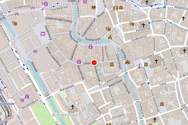 Brandweer-melding op Steenweg, Utrecht op 4 augustus, kaart-overzicht