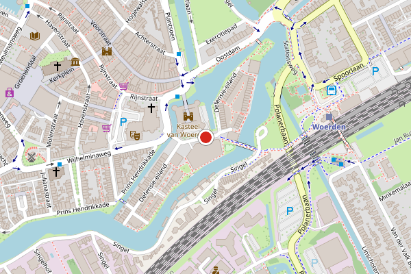 Brandweer-melding op Defensie-eiland, Woerden op 5 augustus, kaart-overzicht