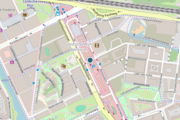 Politie-melding op Berlijnplein, Utrecht op 5 augustus, kaart-overzicht