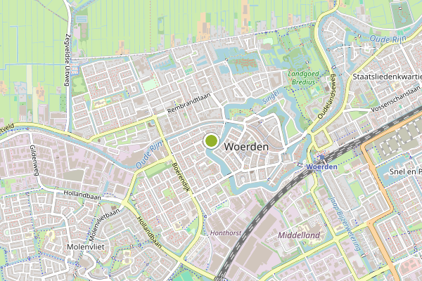 Ambulance-melding op Woerden op 5 augustus, kaart-overzicht