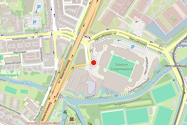 Brandweer-melding op Herculesplein, Utrecht op 5 augustus, kaart-overzicht