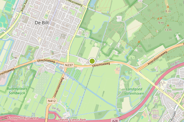 Ambulance-melding op De Bilt op 6 augustus, kaart-overzicht