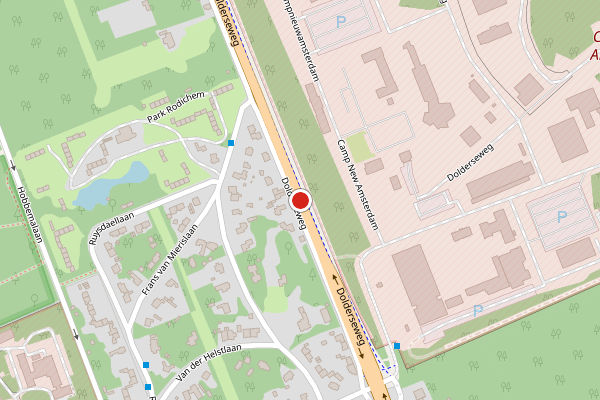 Brandweer-melding op Dolderseweg, Huis ter Heide op 6 augustus, kaart-overzicht