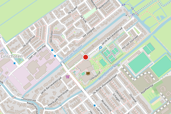 Brandweer-melding op Jacob Barneveldstraat, Linschoten op 7 augustus, kaart-overzicht