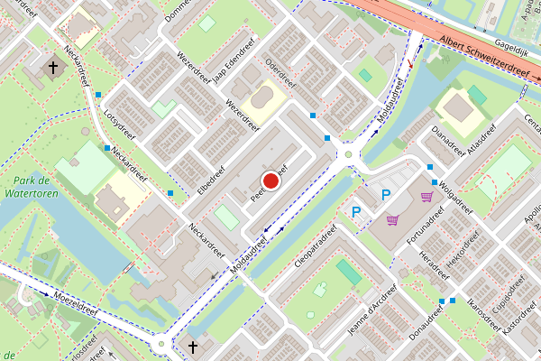 Brandweer-melding op Peetersdreef, Utrecht op 7 augustus, kaart-overzicht