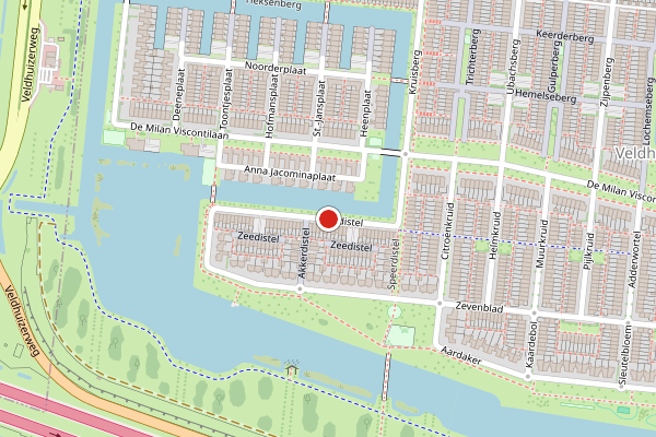 Brandweer-melding op Zeedistel, De Meern op 3 juni, kaart-overzicht