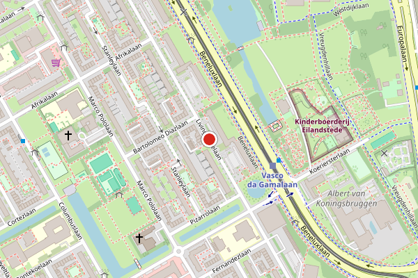 Brandweer-melding op Livingstonelaan, Utrecht op 3 juni, kaart-overzicht