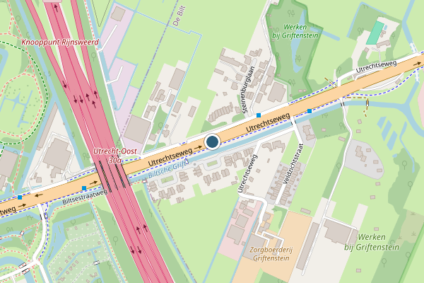 Politie-melding op Utrechtseweg, De Bilt op 2 juni, kaart-overzicht