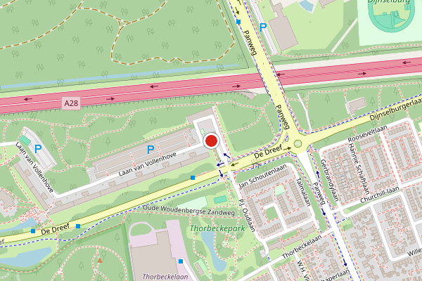 Brandweer-melding op Laan van Vollenhove, Zeist op 1 juni, kaart-overzicht