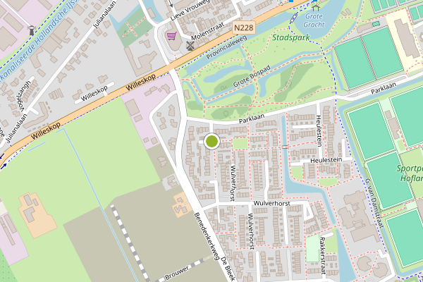 Ambulance-melding op Parklaan, Montfoort op 31 mei, kaart-overzicht