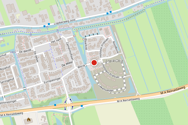 Brandweer-melding op Witrik, Lopik op 30 mei, kaart-overzicht