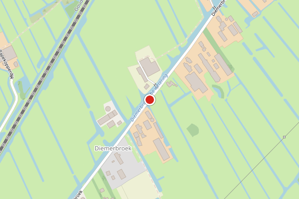 Brandweer-melding op Diemerbroek, Papekop op 30 mei, kaart-overzicht