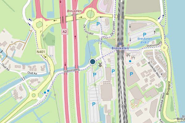 Politie-melding op Stationsweg, Breukelen op 31 mei, kaart-overzicht