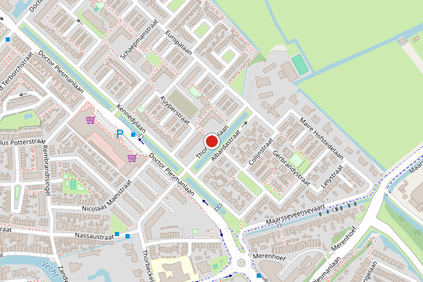 Brandweer-melding op Thorbeckelaan, Maarssen op 3 juni, kaart-overzicht