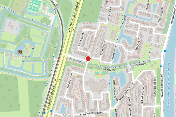 Brandweer-melding op Olsterveste, Nieuwegein op 4 juni, kaart-overzicht