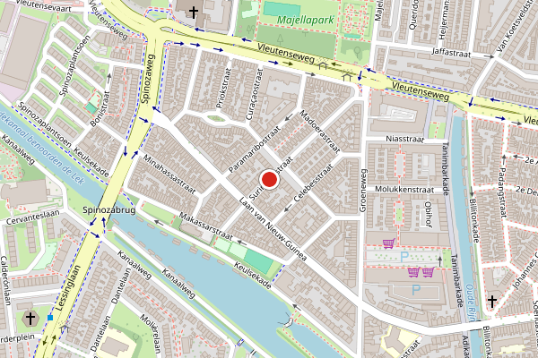 Brandweer-melding op Surinamestraat, Utrecht op 4 juni, kaart-overzicht