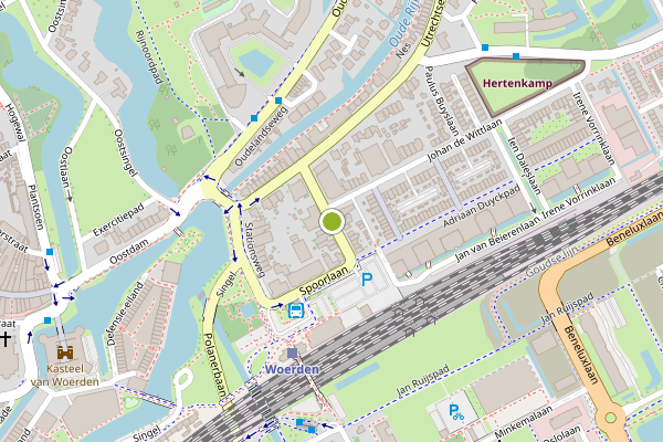 Ambulance-melding op Johan v Oldenbarneveltlaan, Woerden op 7 juni, kaart-overzicht
