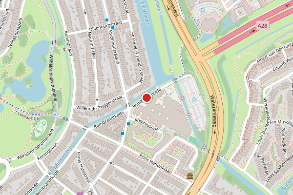 Brandweer-melding op Rembrandtkade, Utrecht op 8 juni, kaart-overzicht