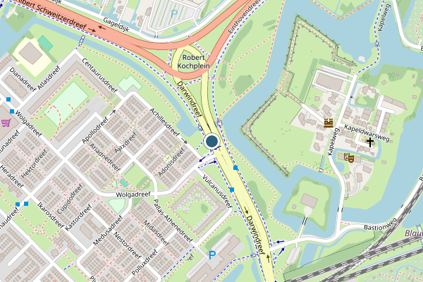 Politie-melding op Darwindreef, Utrecht op 7 juni, kaart-overzicht