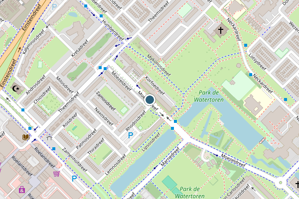 Politie-melding op Moezeldreef, Utrecht op 8 juni, kaart-overzicht