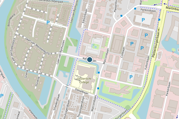 Politie-melding op Kelvinbaan, Nieuwegein op 8 juni, kaart-overzicht