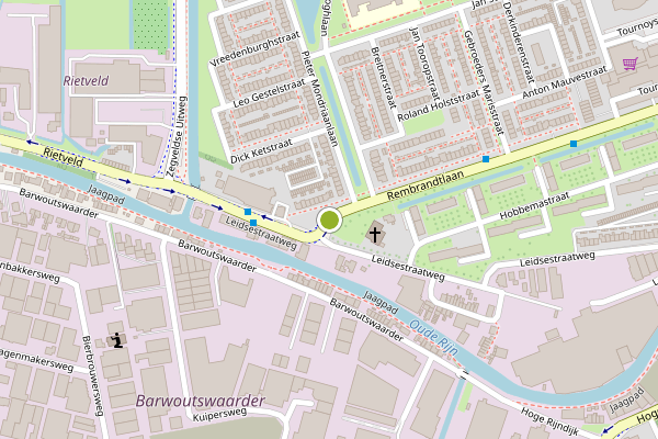 Ambulance-melding op Rembrandtlaan, Woerden op 8 juni, kaart-overzicht
