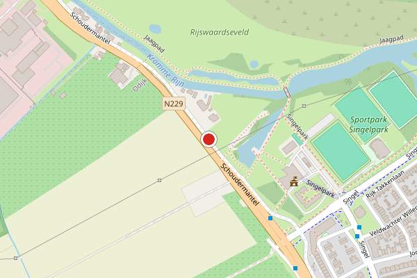 Brandweer-melding op Schoudermantel, Bunnik op 9 juni, kaart-overzicht