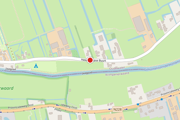 Brandweer-melding op Hekendorpse Buurt, Hekendorp op 9 juni, kaart-overzicht