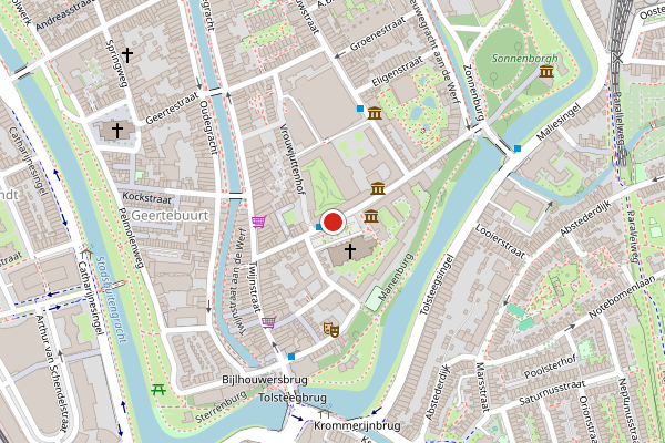 Brandweer-melding op Nicolaaskerkhof, Utrecht op 10 juni, kaart-overzicht