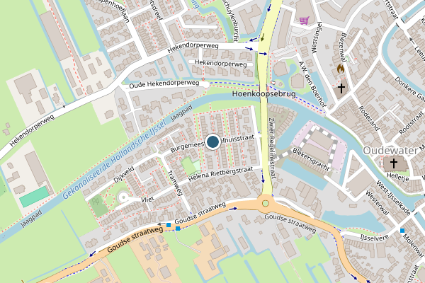 Politie-melding op Burg. Zielhuisstraat, Oudewater op 11 juni, kaart-overzicht