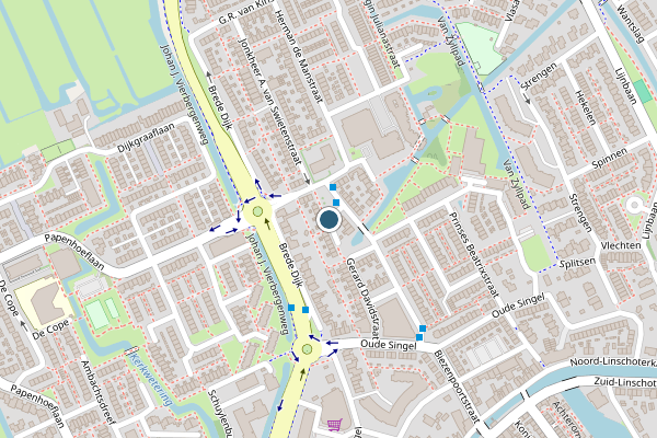 Politie-melding op J.P. van der Leestraat, Oudewater op 11 juni, kaart-overzicht