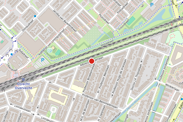 Brandweer-melding op Albrecht Thaerlaan, Utrecht op 11 juni, kaart-overzicht