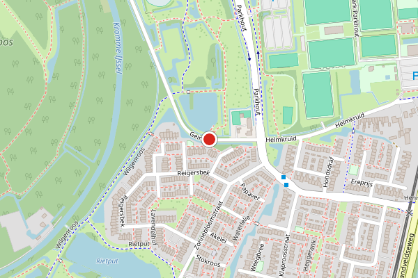 Brandweer-melding op Geinoord, Nieuwegein op 11 juni, kaart-overzicht