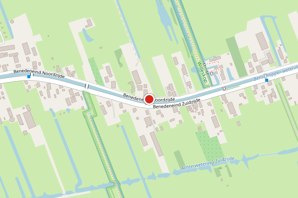 Brandweer-melding op Benedeneind NZ, Benschop op 11 juni, kaart-overzicht