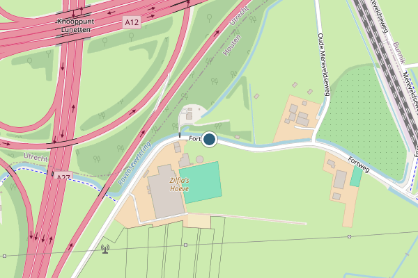 Politie-melding op Fortweg, Houten op 10 juni, kaart-overzicht