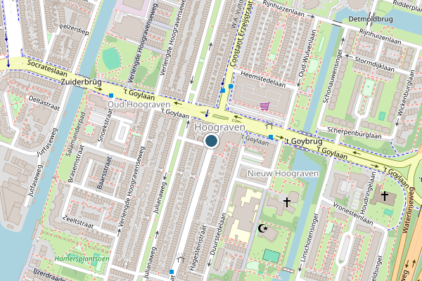 Politie-melding op Hooft Graaflandstraat, Utrecht op 13 juni, kaart-overzicht