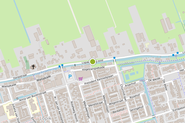Ambulance-melding op Lopikerweg oost, Lopik op 13 juni, kaart-overzicht