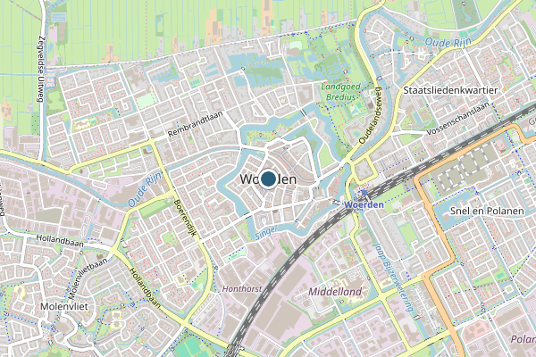 Politie-melding op Woerden op 14 juni, kaart-overzicht