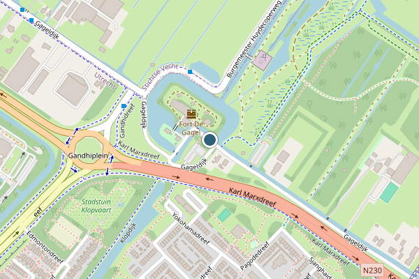Politie-melding op Gageldijk, Utrecht op 14 juni, kaart-overzicht