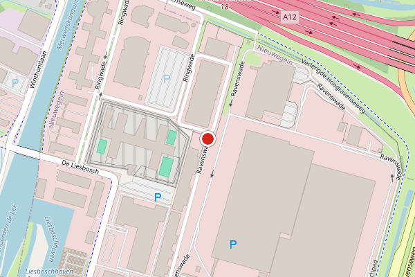 Brandweer-melding op Ravenswade, Nieuwegein op 14 juni, kaart-overzicht