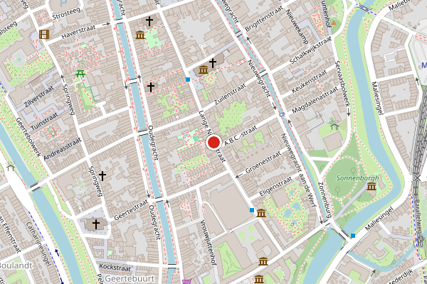 Brandweer-melding op Lange Nieuwstraat, Utrecht op 15 juni, kaart-overzicht