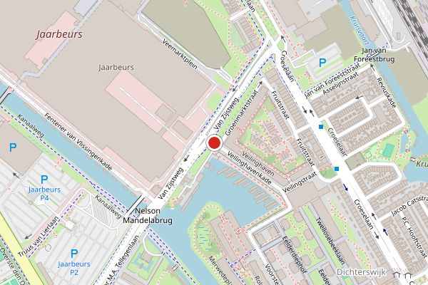 Brandweer-melding op Veilinghavenkade, Utrecht op 15 juni, kaart-overzicht