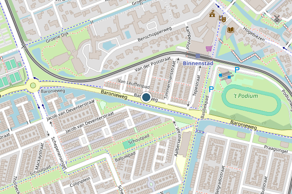 Politie-melding op Baronieweg, IJsselstein op 15 juni, kaart-overzicht