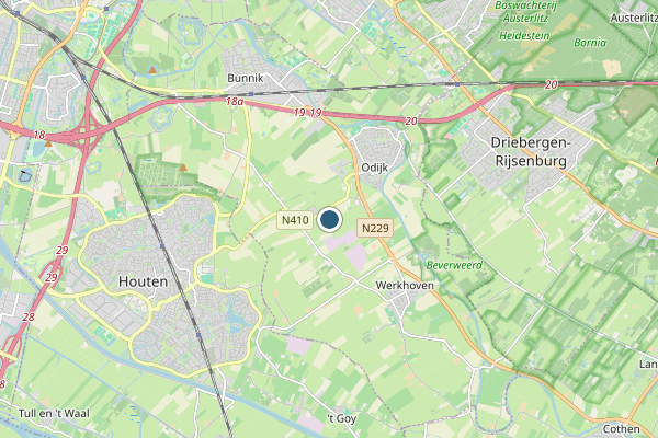 Politie-melding op Knooppunt Rijnsweerd, Bunnik op 16 juni, kaart-overzicht