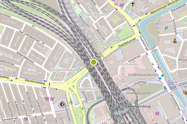 Ambulance-melding op Daalsetunnel, Utrecht op 16 juni, kaart-overzicht