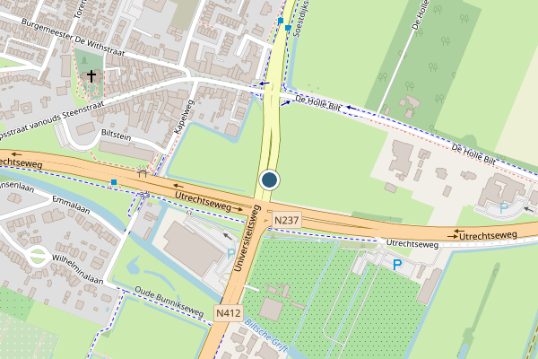 Politie-melding op Soestdijkseweg Zuid, De Bilt op 16 juni, kaart-overzicht