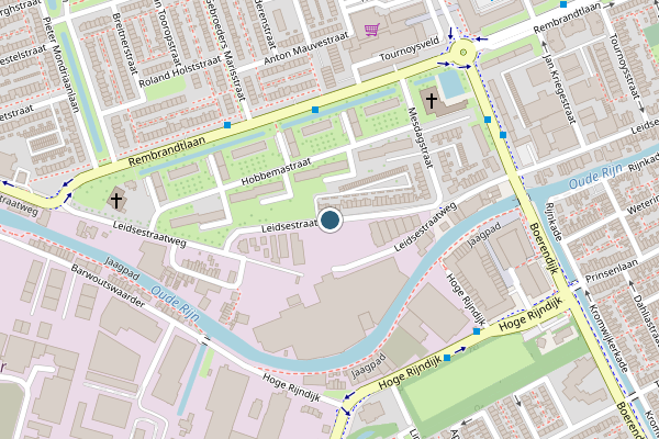 Politie-melding op Leidsestraatweg, Woerden op 16 juni, kaart-overzicht