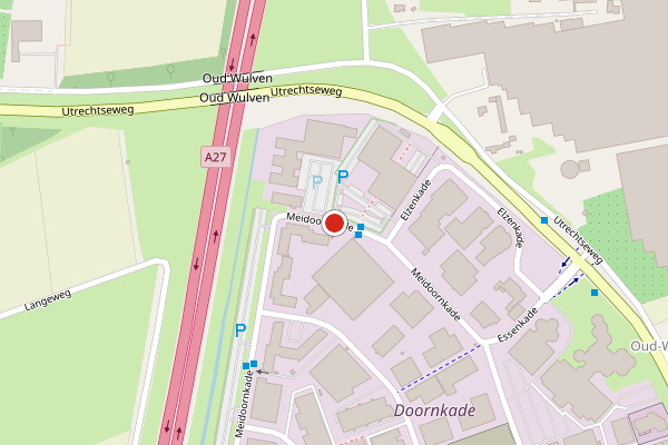Brandweer-melding op Meidoornkade, Houten op 17 juni, kaart-overzicht