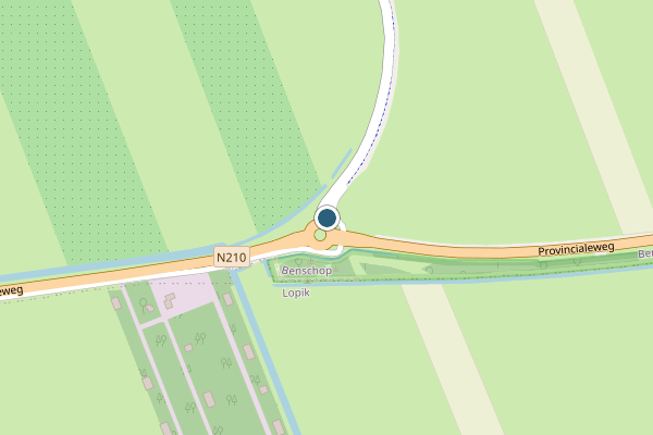 Politie-melding op Benschop op 16 juni, kaart-overzicht